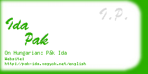 ida pak business card